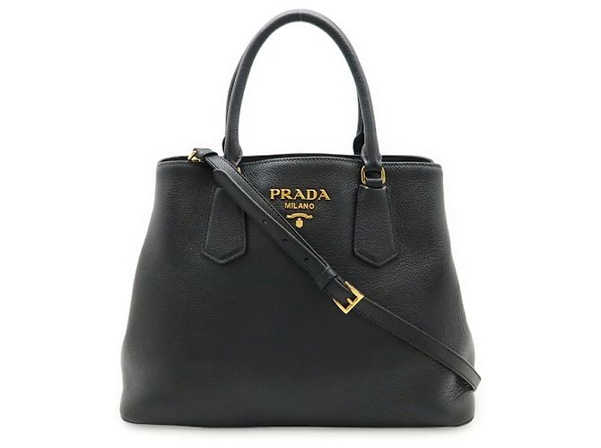 Bolsa 2way de couro Prada 1BA239 Preto