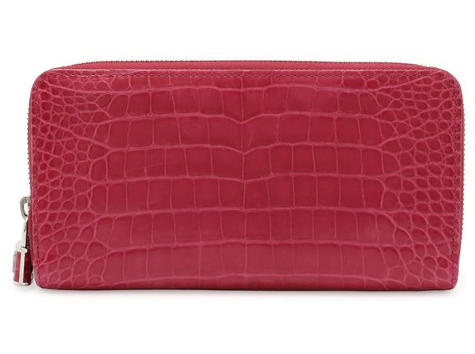 Zippy Louis Vuitton Krokodil-Langgeldbörse Pink Fuschia