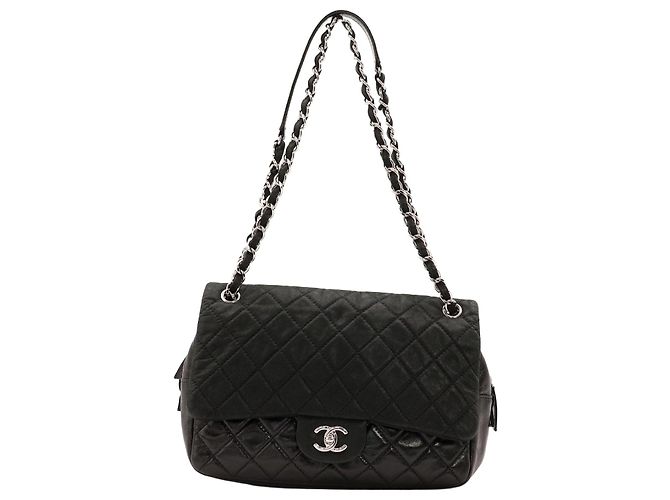 Borsa Chanel Classic Flap in pelle nera Nero