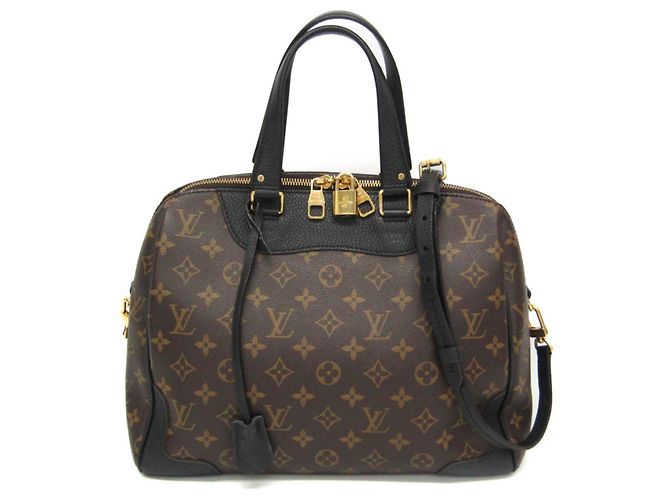 Bolsa Louis Vuitton Monogram Macassar Retiro Marrom Preto