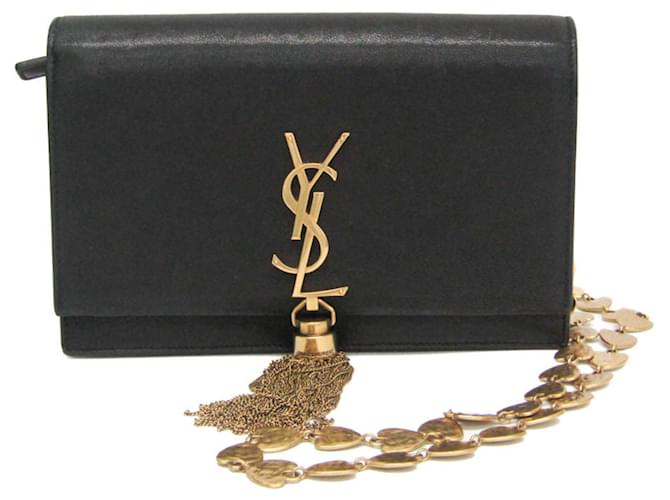 Sac à bandoulière Yves Saint Laurent Kate Tassel Chain Noir Doré 