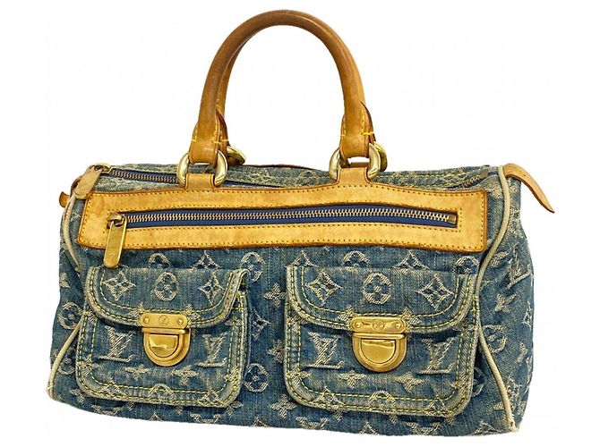 Borsa Louis Vuitton Monogram Denim Neo Speedy Blu