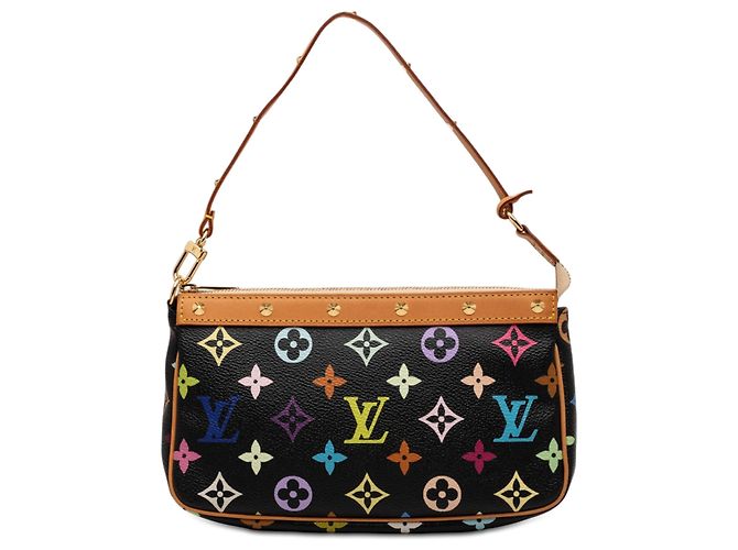 Pochette Accessoires Louis Vuitton Black Monogram Multicolore Negro