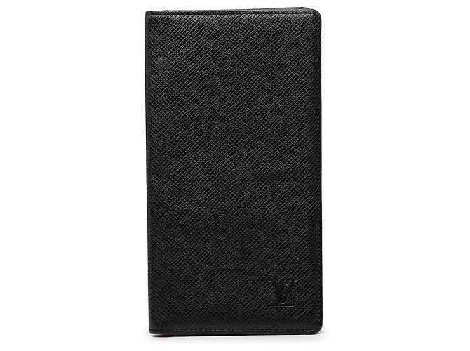 Louis Vuitton Black Taiga Brazza Wallet