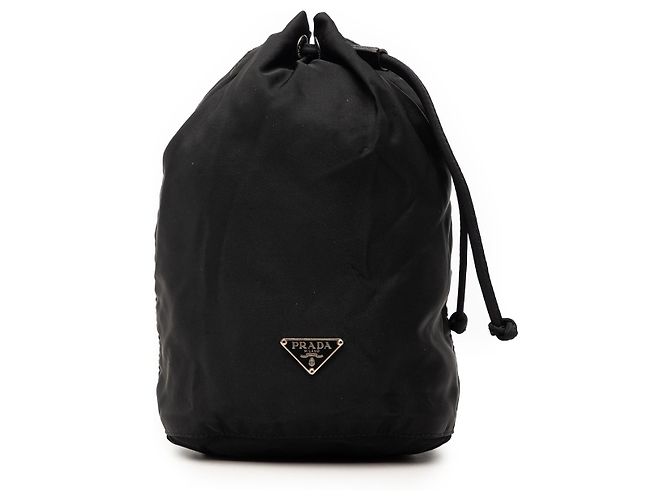 Pochette de cordón en Tessuto negro Prada
