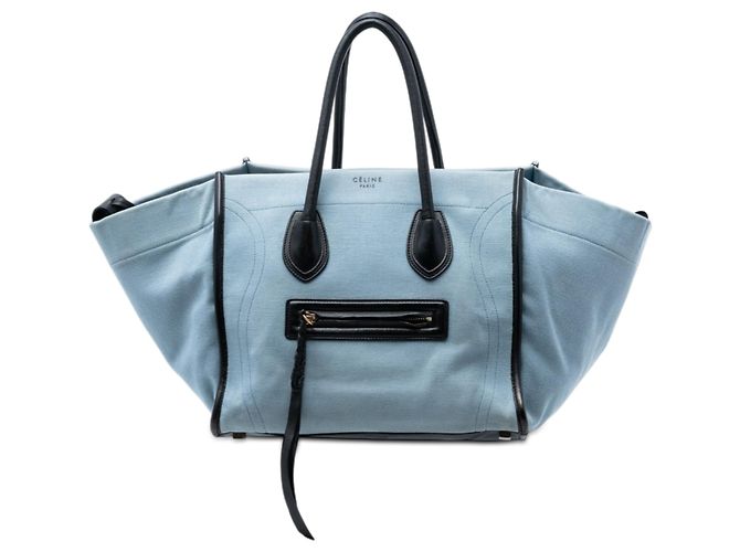 Céline Celine Blue Medium Denim Phantom Luggage Tote Light blue