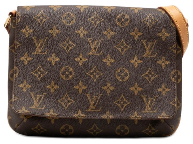 Louis Vuitton Marrone Monogram Musette Tango con Tracolla Corta
