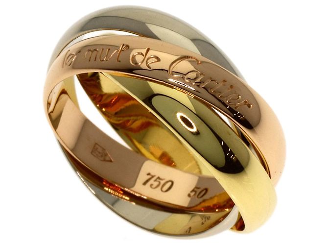 Anillo Trinity de Cartier Dorado
