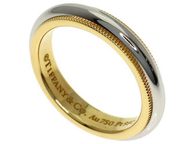 Anillo de banda Milgrain Tiffany & Co. Dorado