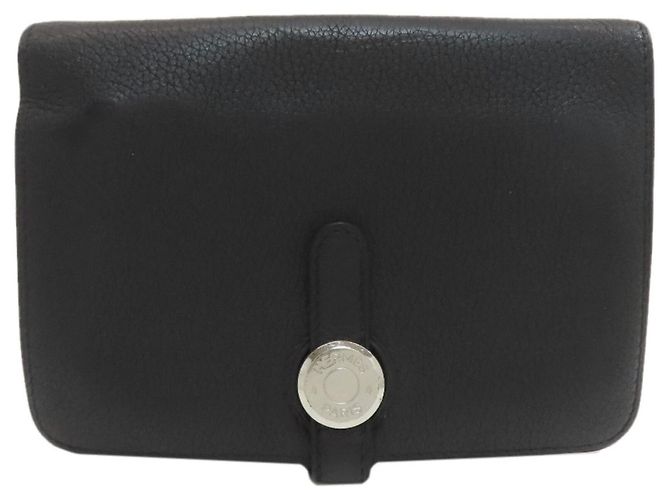 Hermès Hermes Dogon Compact Coin Case Black
