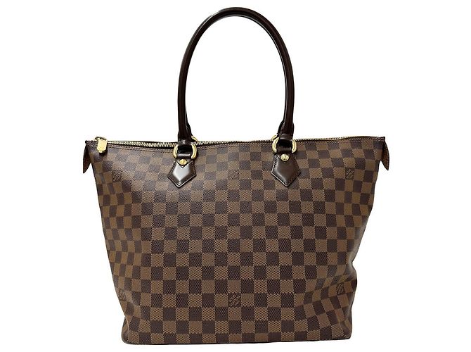 Bolsa Tote Louis Vuitton em Canvas Damier Marrom Damier ebene