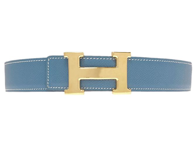 Hermès Hermes H-Belt in Blue Jean
