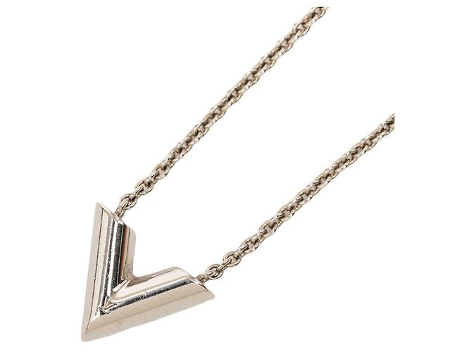 Colar com pingente Essential V Louis Vuitton Prata