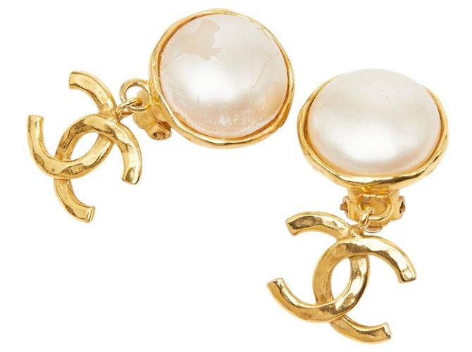 Orecchini Chanel Coco Mark Vintage Swing D'oro