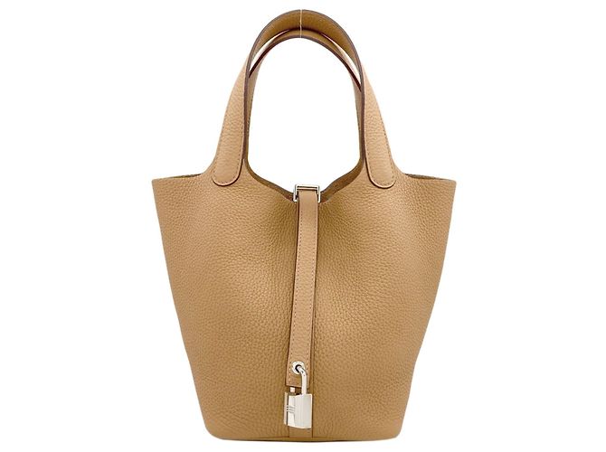 Hermès Bolsa Hermes Picotin Lock PM Marrom