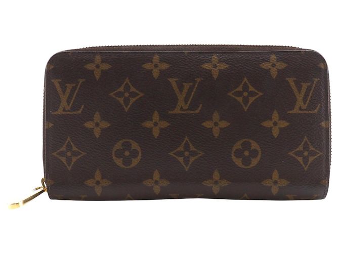 Louis Vuitton Zippy Long Wallet Brown Red Fuschia Monogram