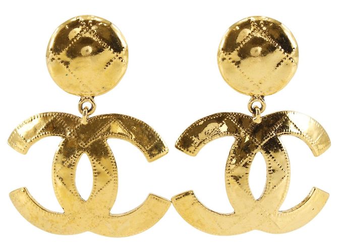 Orecchini a clip Chanel Coco Mark placcati oro D'oro
