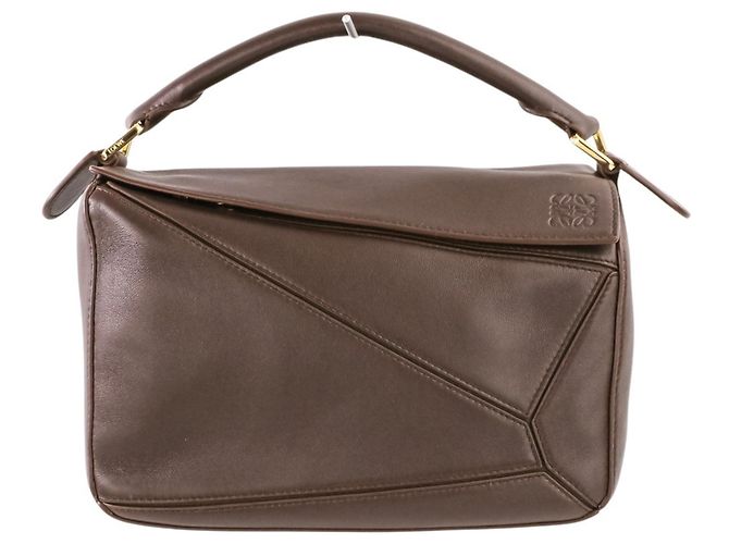 Piccola borsa Puzzle Featherlight Loewe Marrone scuro