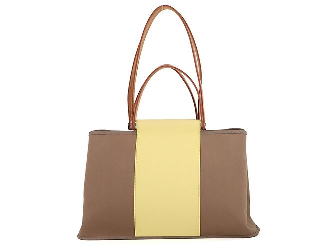Hermès Hermes Cabas PM Tote Bag Yellow Taupe