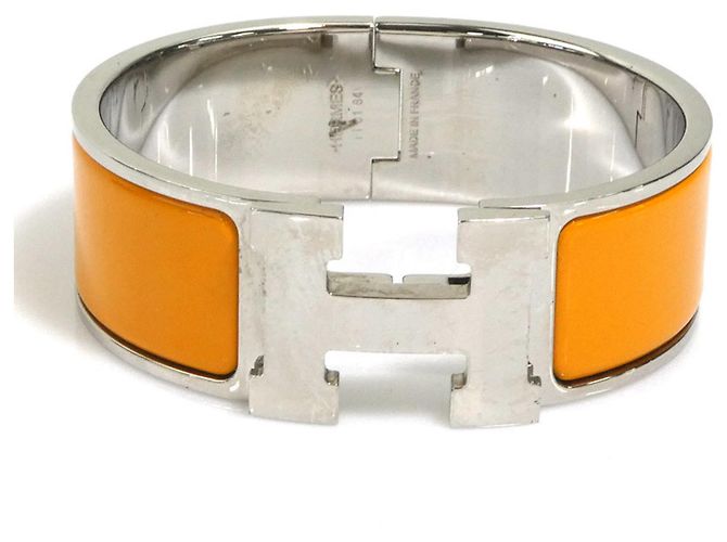 Hermès Bracciale Bangle Hermes Clic Clack H Argento Giallo 