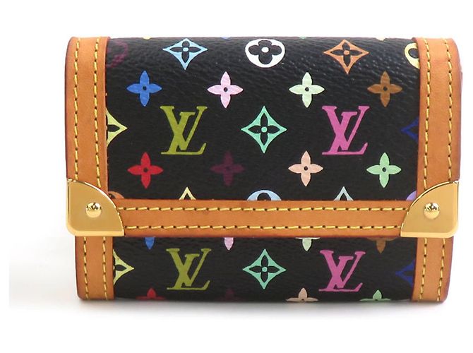Louis Vuitton Monogram Multicolore Coin Purse Black