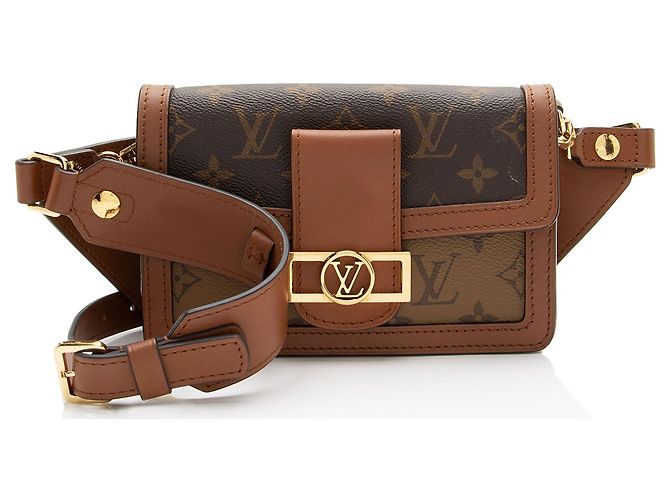 Bolsa de cintura Louis Vuitton Reverse Monogram Dauphine Marrom