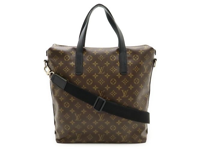 Bolsa Tote 2way Louis Vuitton Kitan Monogram Marrom Preto