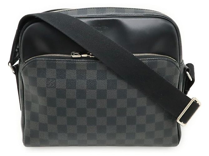 Borsa a Spalla Louis Vuitton Dayton PM Damier Graphite Nero Grigio