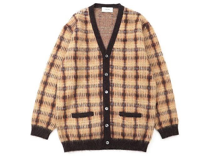 Céline Cardigã de malha de mohair e alpaca CELINE Marrom