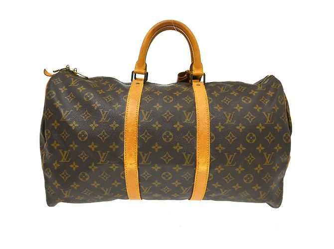 Bolsa Keepall Louis Vuitton Monogram Canvas 50 Marrom