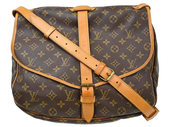 Sac à main Louis Vuitton Saumur Monogram Canvas 35 Marron