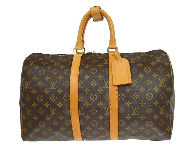 Louis Vuitton Keepall Monogram Canvas 45 Castaño