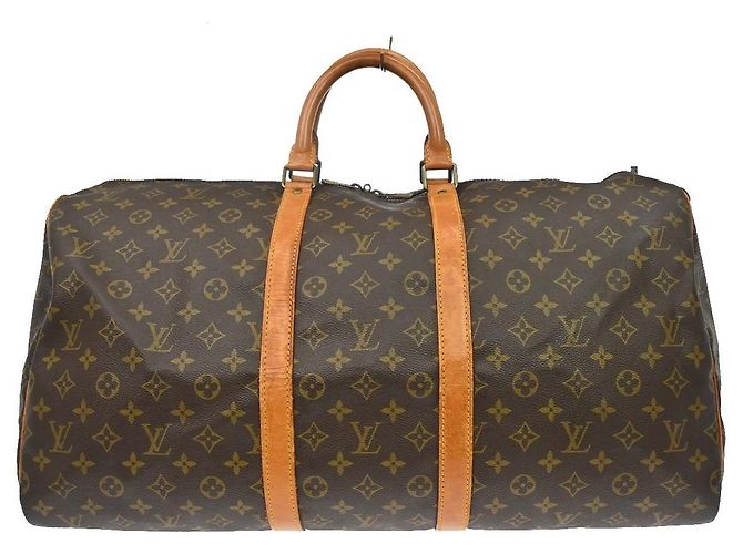 Bolsa Louis Vuitton Keepall em canvas Monogram 55 Marrom