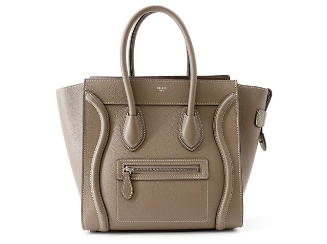 Céline Celine Handtasche Luggage Micro Shopper Grau