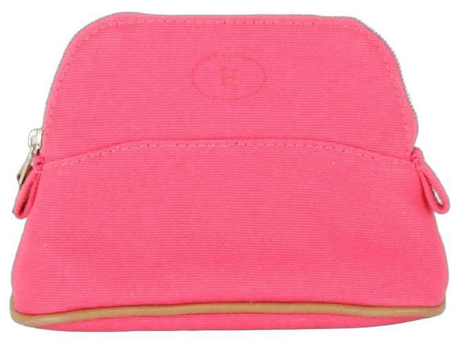 Hermès HERMES Bolide Mini Pouch Negro Rosa