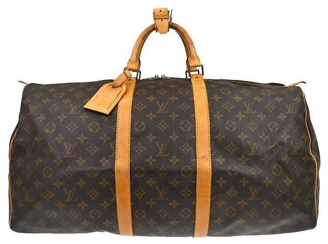 Borsa Louis Vuitton Keepall Monogram Canvas 55 Marrone