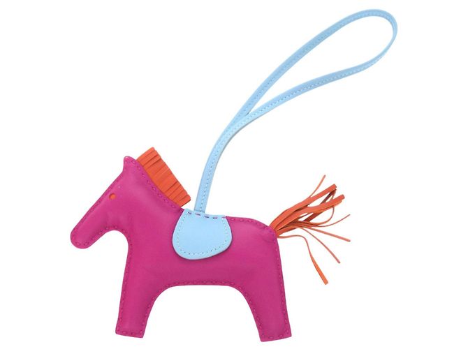 Hermès Pingente de bolsa Rodeo MM Hermes Rosa