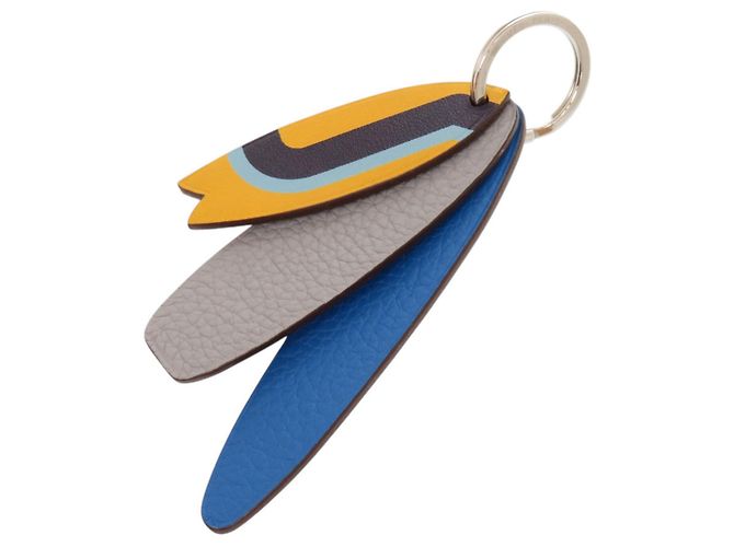 Hermès Chaveiro Hermes azul e cinza Marrom