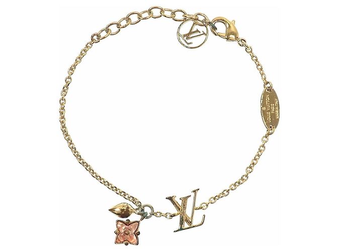 Pulseira charm Louis Vuitton Lulugram Dourado