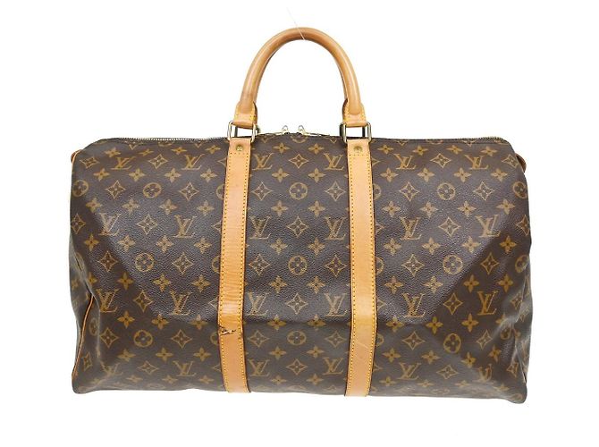 Louis Vuitton Keepall Monogram Canvas 50 Castaño