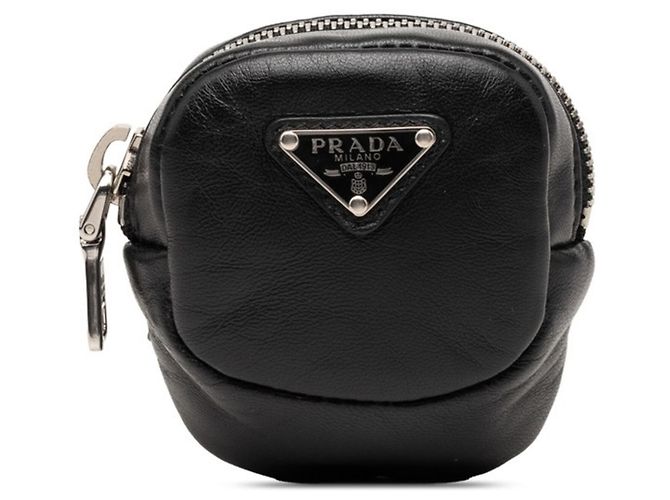 Mini pochette sac à main avec logo plaque Triangle de Prada Noir