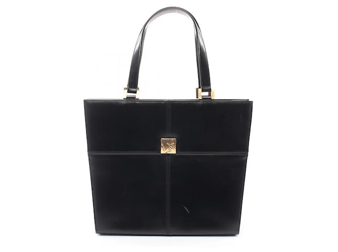 Sac cabas en cuir noir Yves Saint Laurent 