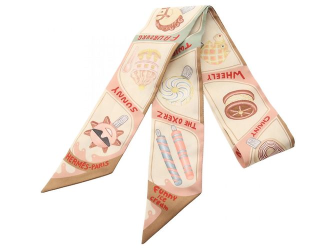Hermès Pañuelo Twilly Hermes Funny Ice Cream Multicolor Crudo