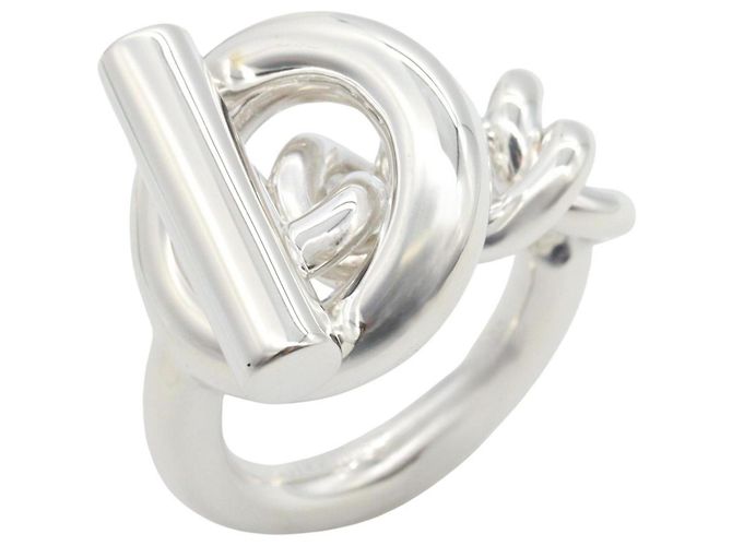 Ring Hermès Anello Hermes Croisette GM Argento 