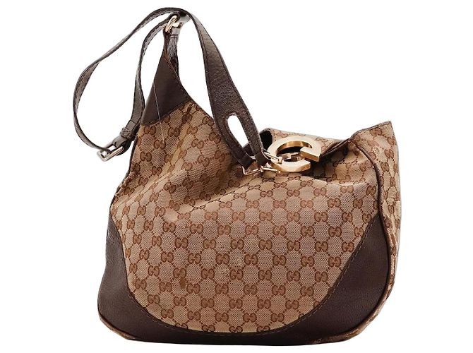 Gucci Borsa Hobo in tela Monogram GG Marrone