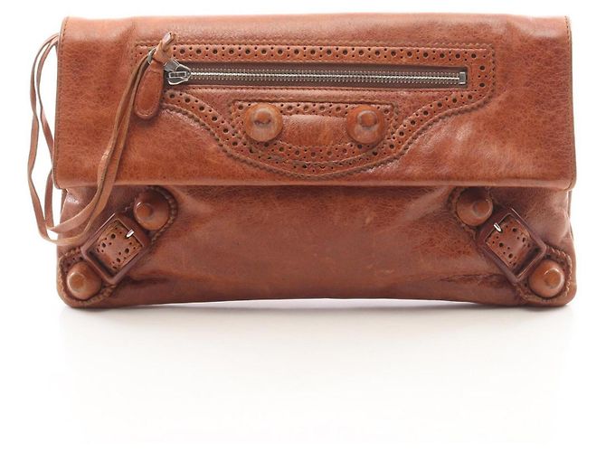 Borsa Balenciaga Giant Envelope Second Marrone
