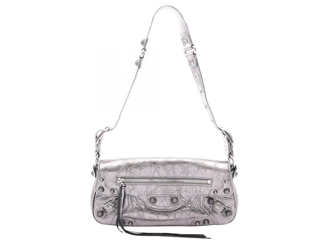 Borsa a tracolla Balenciaga Le Cagole S Argento