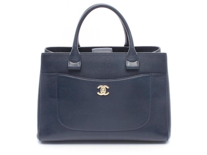 Borsa Tote Chanel Neo Executive Blu navy