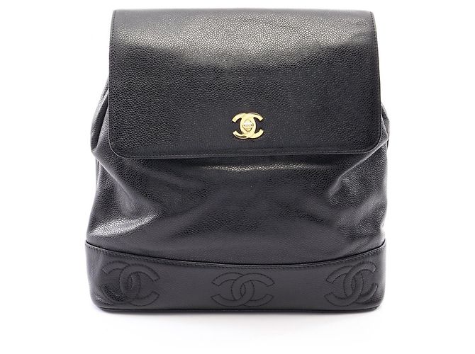 Mochila/Bolso Chanel Triple Coco Mark Negro