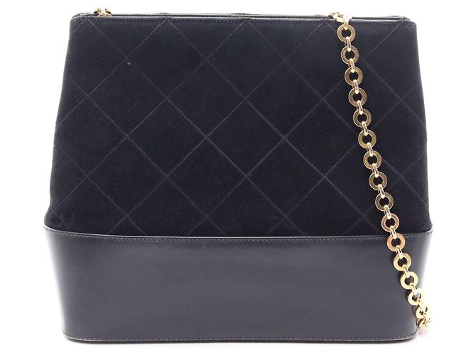 Borsa in pelle nera e scamosciata Salvatore Ferragamo Nero